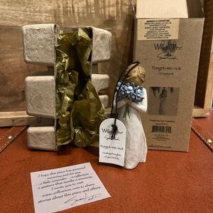 Willow Tree Forget-me-not Ornament, Sculpted Hand-Painted Figure, Susan Lordi